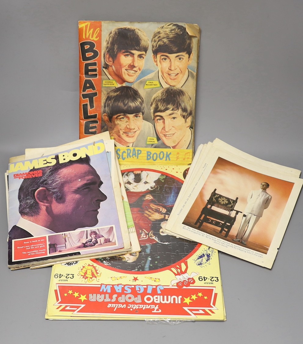 A Beatles scrap book and ephemera Including movie lobby cards